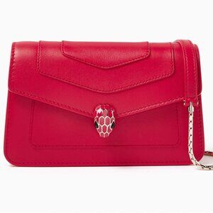 Bvlgari bulgari Serpenti Forever Chain Wallet Red